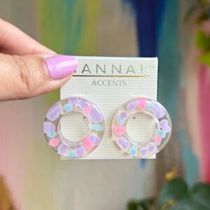 Hannah | Clear Acrylic Circle Earrings | E